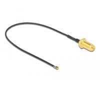 Delock antena cable rp-sma mampara hembra a i-pex inc., mhf 4l lk mach