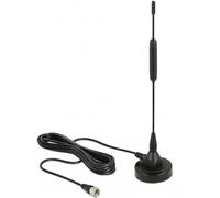 DELOCK Antena Dab+ F Macho 0 dB omnidireccional con Base magnética rígida, Color Negro