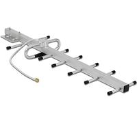DELOCK Antena Yagi LPWAN 806 - 896 MHz Conector SMA 10 dBi, Fijo direccional Pared y mástil Montaje Exterior