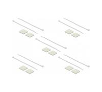 DeLOCK Befestigungssockel 18678, Soporte de Montaje 30 x 30 mm con Brida 200 x 4.8 mm, Nylon, Blanco, 10 Piezas