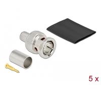 Delock bnc macho para engarzar rg6 con tubo termorretráctil a juego