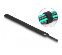 DeLOCK Brida de Cable con Gancho y Lazo 150 x 12 mm Negro 10 Piezas | Bridas Adherentes para Organización de Cables