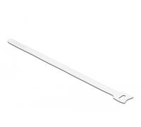 Delock Bridas Adherentes para Cables con Gancho y Lazo, 250 mm x 12 mm, Blanco, Pack de 10 Unidades