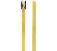 Delock Bridas de Acero Inoxidable (200 x 4,6 mm, 10 Unidades), Color Amarillo