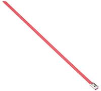 Delock Bridas de Acero Inoxidable (200 x 4,6 mm, 10 Unidades), Color Rojo