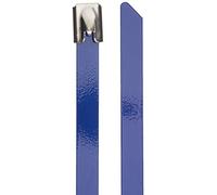 DeLock - Bridas para Cables (Acero Inoxidable, 200 x 7,9 mm, 10 Unidades), Color Azul
