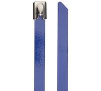 DeLock - Bridas para Cables (Acero Inoxidable, 300 x 7,9 mm, 10 Unidades), Color Azul