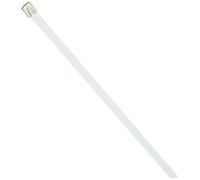 DeLock - Bridas para Cables (Acero Inoxidable, 300 x 7,9 mm, 10 Unidades), Color Blanco