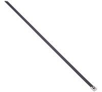 DeLOCK - Bridas para Cables (Acero Inoxidable, 400 x 7,9 mm, 10 Unidades), Color Negro