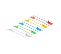 DeLOCK Bridas Reutilizables con Campo para Etiquetar, 10 Piezas, L 205 mm x G 2.8 mm, Colores Surtidos, Ref 18826