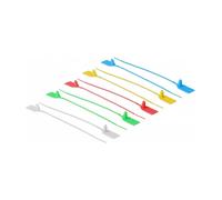 DeLOCK Bridas Reutilizables con Etiqueta, 250 mm Largo x 2.7 mm Ancho, 10 Piezas, Colores Surtidos, Ref. 18827