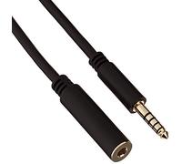 DeLock - Cable alargador (clavija de 4,4 mm, conector de 5 pines a conector hembra, 3 m), color negro