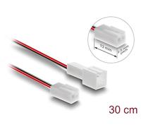 Cable extensión ventilador Delock 90869 2 pines 30 cm PVC negro rojo blanco