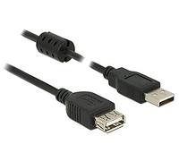 DeLOCK Cable alargador USB 2.0 Tipo A Macho a USB 2.0 Tipo A Hembra 2, 0 m, Color Negro