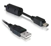 DeLOCK Cable camera Olympus 12-Pin USB 1m - Cable USB (1 m, USB A, Male connector/Male connector, Negro)
