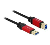 DeLOCK - Cable con Conectores USB 3.0 A-B Macho Rojo 5 m