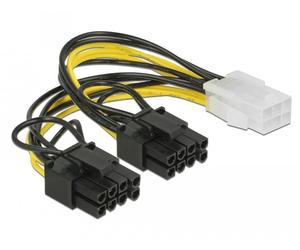 Delock cable de alimentación pcie de 6 pines -> 2 x 8 pines pcie bu/s