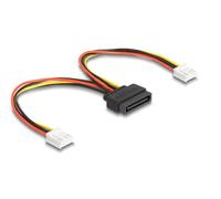 Delock cable de alimentación sata de 15 pines macho a 2 x floppy de 4
