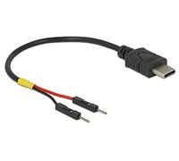 Delock Cable de alimentación USB tipo C a 2 conectores de poste, 10 cm de corriente