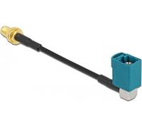 Delock Cable de Antena FAKRA Z Hembra 90° a SMA Hembra para Montaje RG-174 10 cm