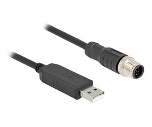 Delock cable de conexión serie m12 con chipset ftdi, usb 2.0 tipo-a m