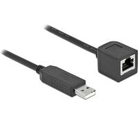 Delock Cable de conexión serie USB A macho a RS-232 RJ45 hembra 2 m