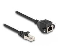 DELOCK Cable de extensión RJ50 macho a hembra S/FTP 1 m negro marca