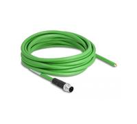 DeLOCK Cable de Red M12 de 4 Pines con código D a Extremos Abiertos de TPU 5 m