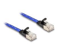 Delock cable de red plano rj45 con revestimiento trenzado cat.6a u/ftp