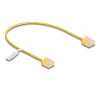 Delock cable de red rj45 cat.6 utp ultra slim 0,3 m amarillo con enchu