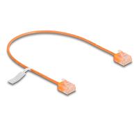 Delock cable de red rj45 cat.6 utp ultra slim 0,3 m naranja con enchuf