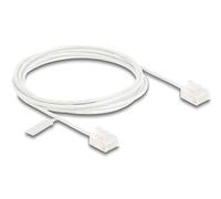 Delock cable de red rj45 cat.6 utp ultra slim 2 m blanco con enchufes