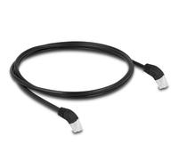 Delock cable de red rj45 cat.6a s/ftp acodado 45° hacia abajo 1 m neg