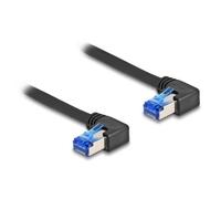 Delock cable de red rj45 cat.6a s/ftp acodado a la derecha 1 m negro