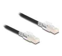 Delock cable de red rj45 cat.6a s/ftp con juego de clips de seguridad,