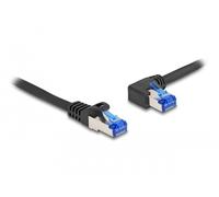 Delock cable de red rj45 cat.6a s/ftp recto/acodado a la izquierda 1 m