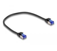 Delock cable de red rj45 cat.6a s/ftp slim 0,25 m negro