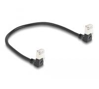Delock cable de red rj45 cat.6a s/ftp slim 90° hacia abajo/acodado ha