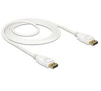 DeLOCK Cable DisplayPort 1.2 Male to DisplayPort Male 4K 60 Hz 1.5 m White 1,5 m