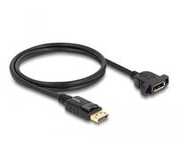 Delock cable displayport 1.4 8k 30 hz macho a hembra 1 m para montaje