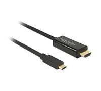 Enchufe Delock USB Tipo-C < Enchufe HDMI (Modo DP Alt) 4K 30Hz, 1m, negro