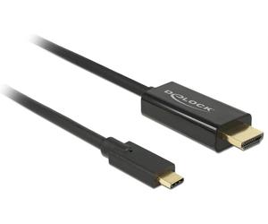 DeLock cable DP Old Fashion 4 K 60Hz † USB Type C Male > HDMI male 3 m BLACK