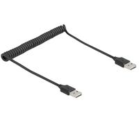 Delock cable en espiral easy-usb 2.0 tipo a macho a usb tipo a macho n