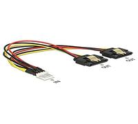 Delock Cable en Y de disquete > 2 conectores SATA de 15 pines hembra