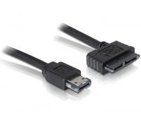 Delock cable esatap / slimline sata13pin, 1m cable de sata negro