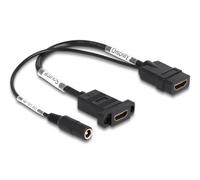Delock cable hdmi 4k 60 hz con alimentación cc 2,1 x 5,5 mm 0,30 m mo