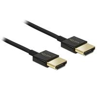 DeLock Cable HDMI A Male A Male High Speed HDMI with Ethernet 3D 4 K 2 m Premium