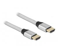 Delock cable hdmi de ultra alta velocidad 48 gbps 8k 60 hz plata 0,5 m