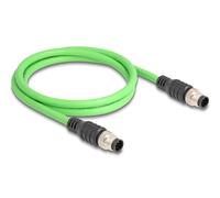 Delock cable m12 codificado a 8 pin macho a macho pur (tpu) 1 m
