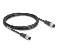 Delock cable m12 codificado a 8 pin macho a macho pvc 2 m